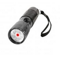 Gray 8 Bulb LED Flashlight w/Laser Pointer